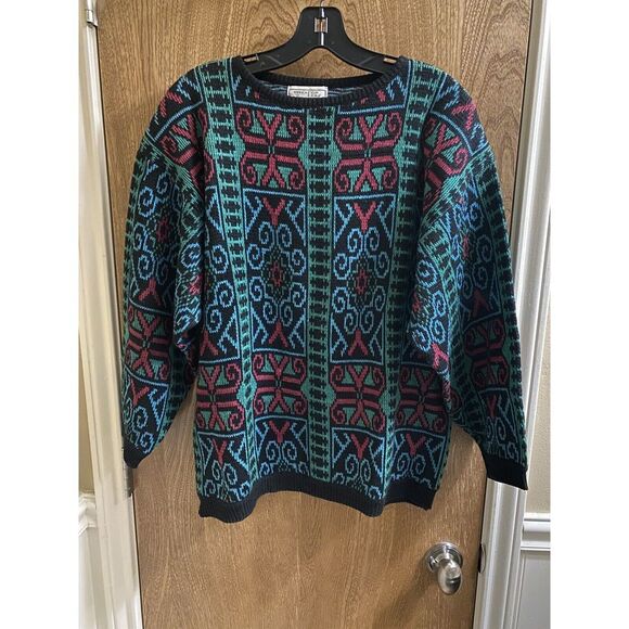 Geometric Patterned Sweater - Multicolor - Picture 1 of 10